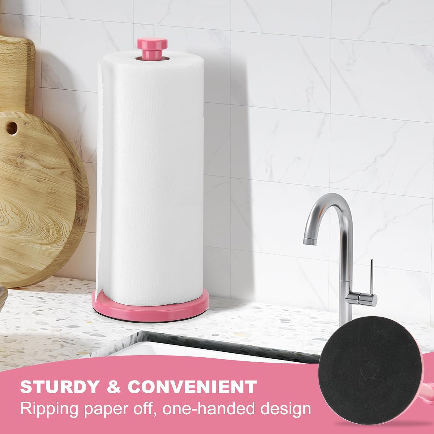 Detalle de Paper Towel Holder, Pink