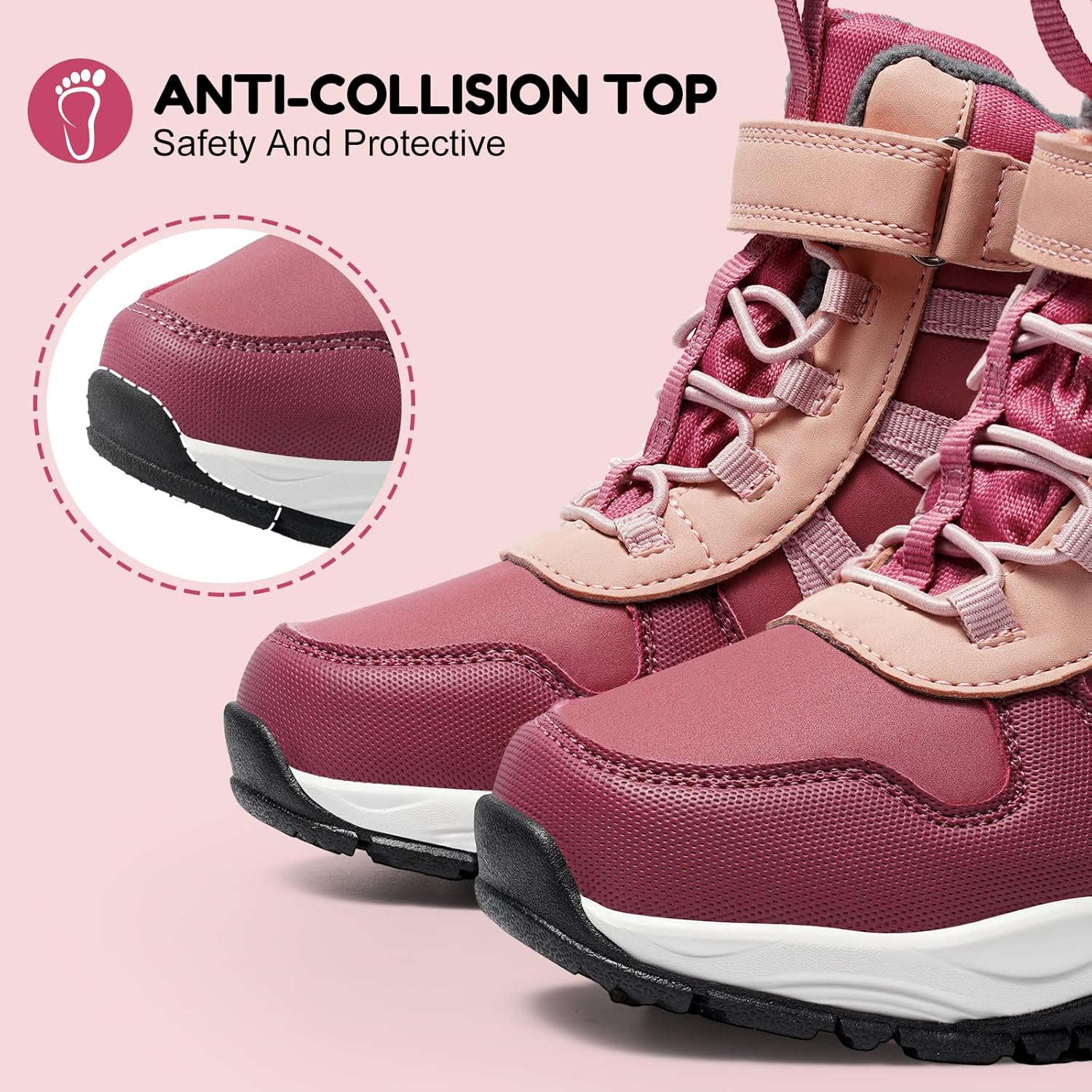 Thumbnail 4 de Harvest Land Kids Waterproof Winter Snow Boots: Lightweight, Non-Slip and Warm