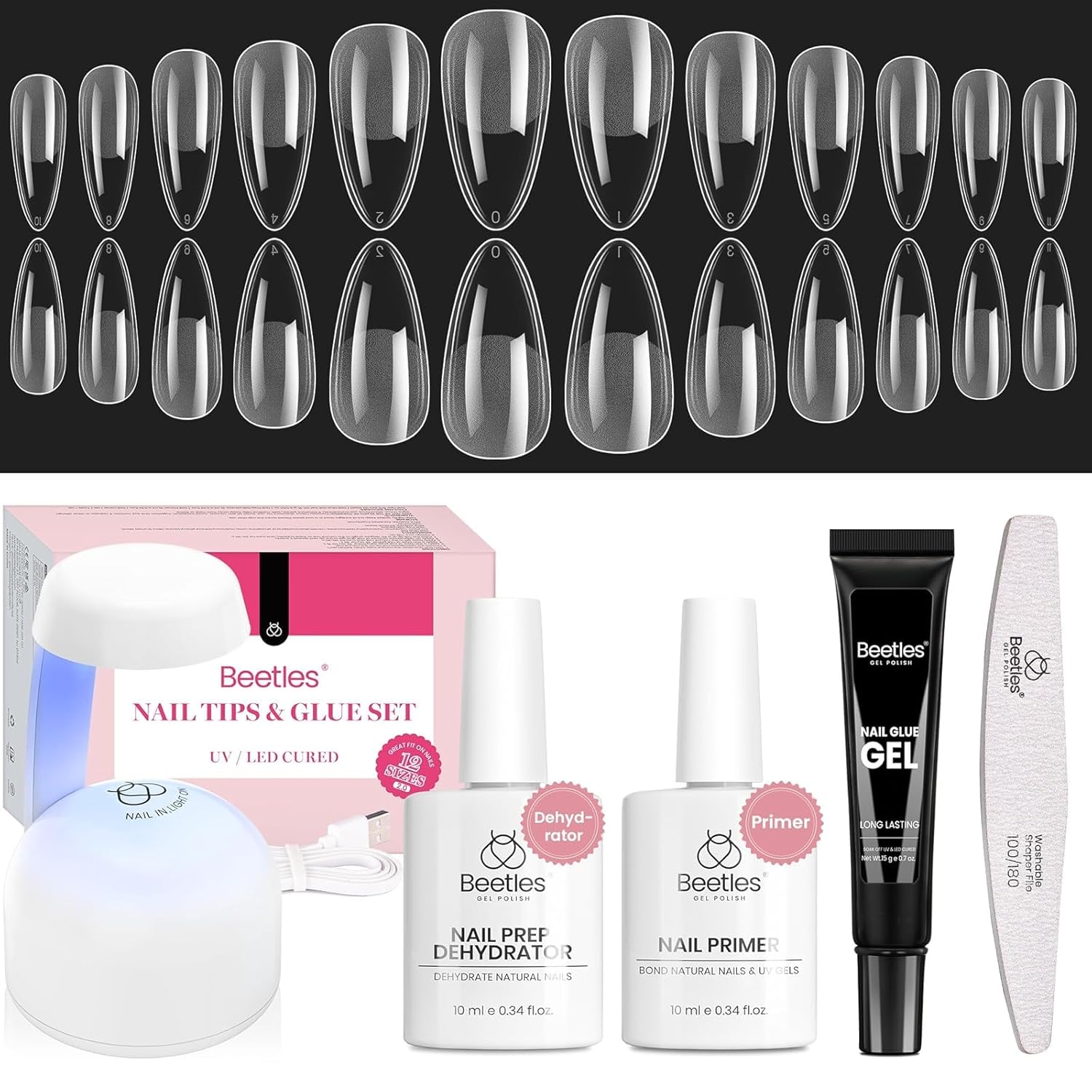 Detalle de Beetles Gel Nail Kit Medium Almond ⚙