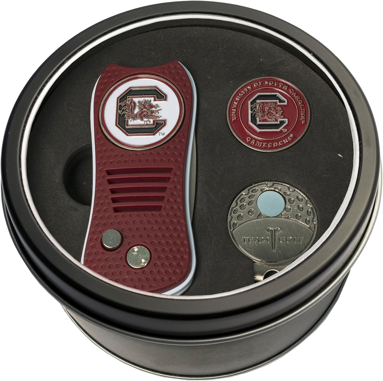 Detalle de Team Golf NCAA Gift Set Switchblade Divot Tool, Cap Clip & Enamel Ball Markers
