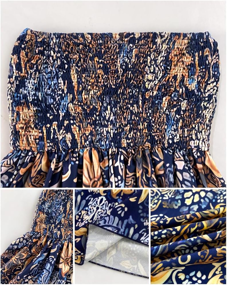 Thumbnail 6 de CHICME Boho Floral Shirred High-Waisted Wide Leg Palazzo Pants