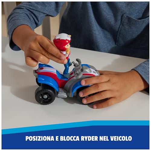 Detalle de Paw Patrol Quad di Ryder: veicolo giocattolo sostenibile con Ryder da collezione