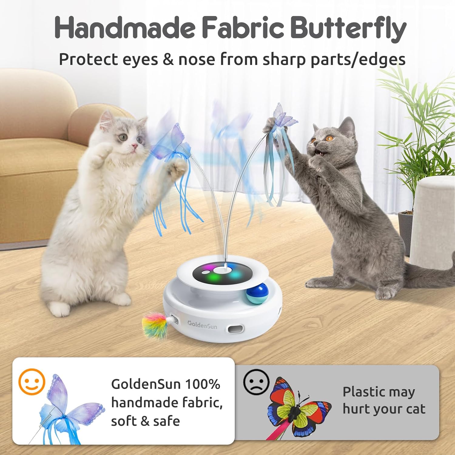 Detalle 2 de GoldenSun 3-in-1 Interactive Cat Toy ๐ฏ๐ฑ