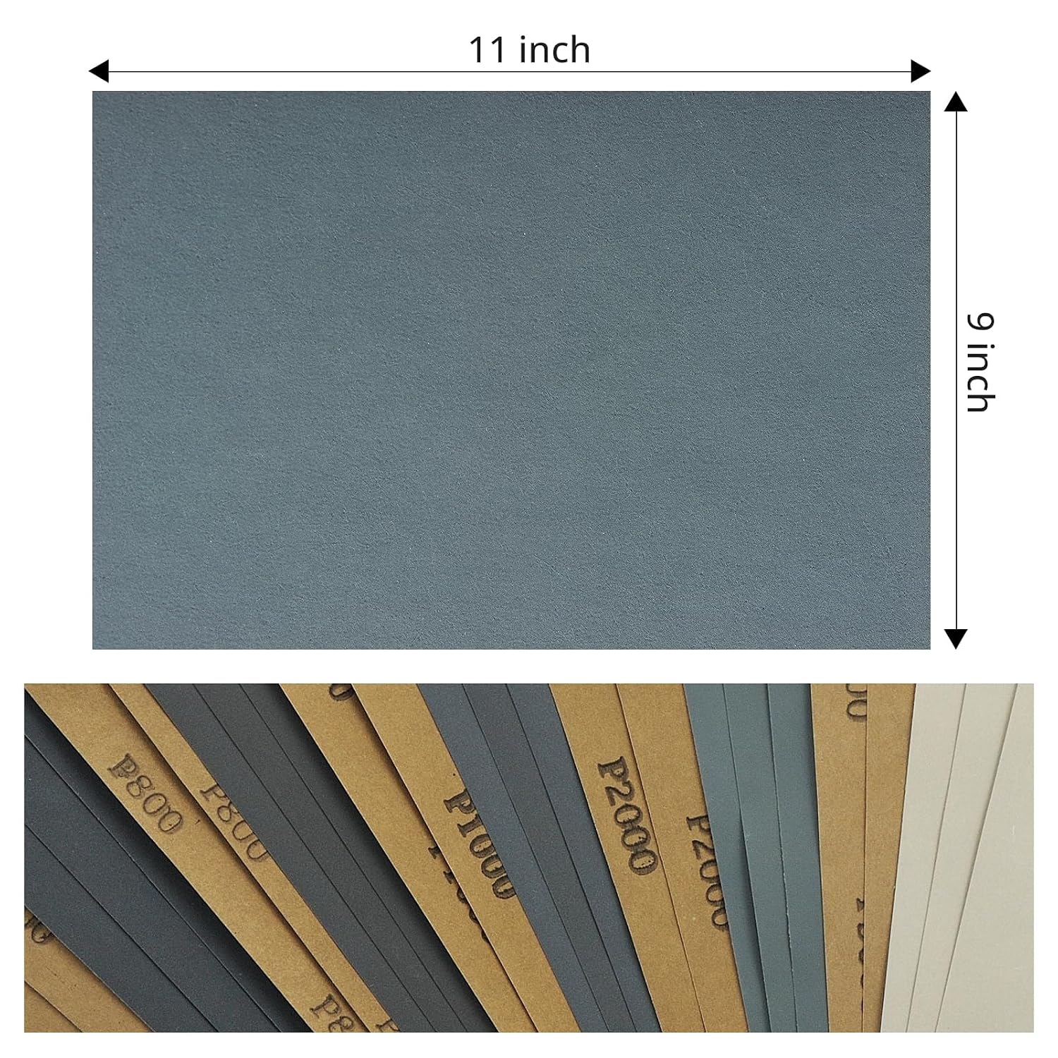 Detalle de Dazefree 600 Grit Sandpaper Sheets, 15-Pack, 9 x 11-Inch Wet/Dry