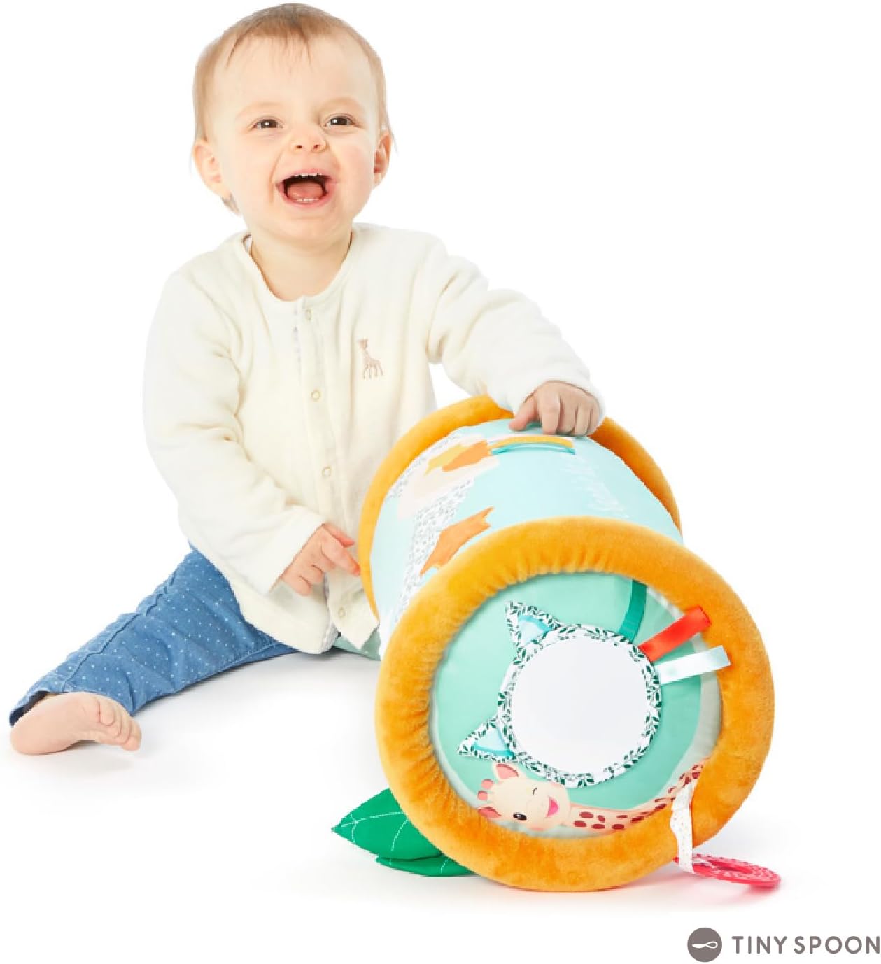 Detalle de Vulli Baby Krabbelrolle Sophie la Giraffe – Klettern, Rollen und Reiten für Motorik & Gleichgewicht