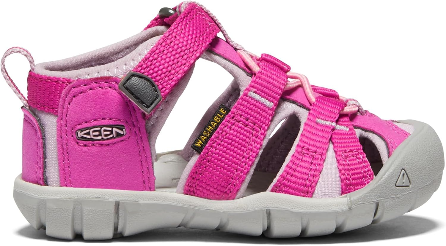 Detalle de Keen Unisex Kinder SEACAMP II CNX Blau Tiefen/GARGOYLE Sandale – wasserdicht, schnell trocknend, sicherer Halt