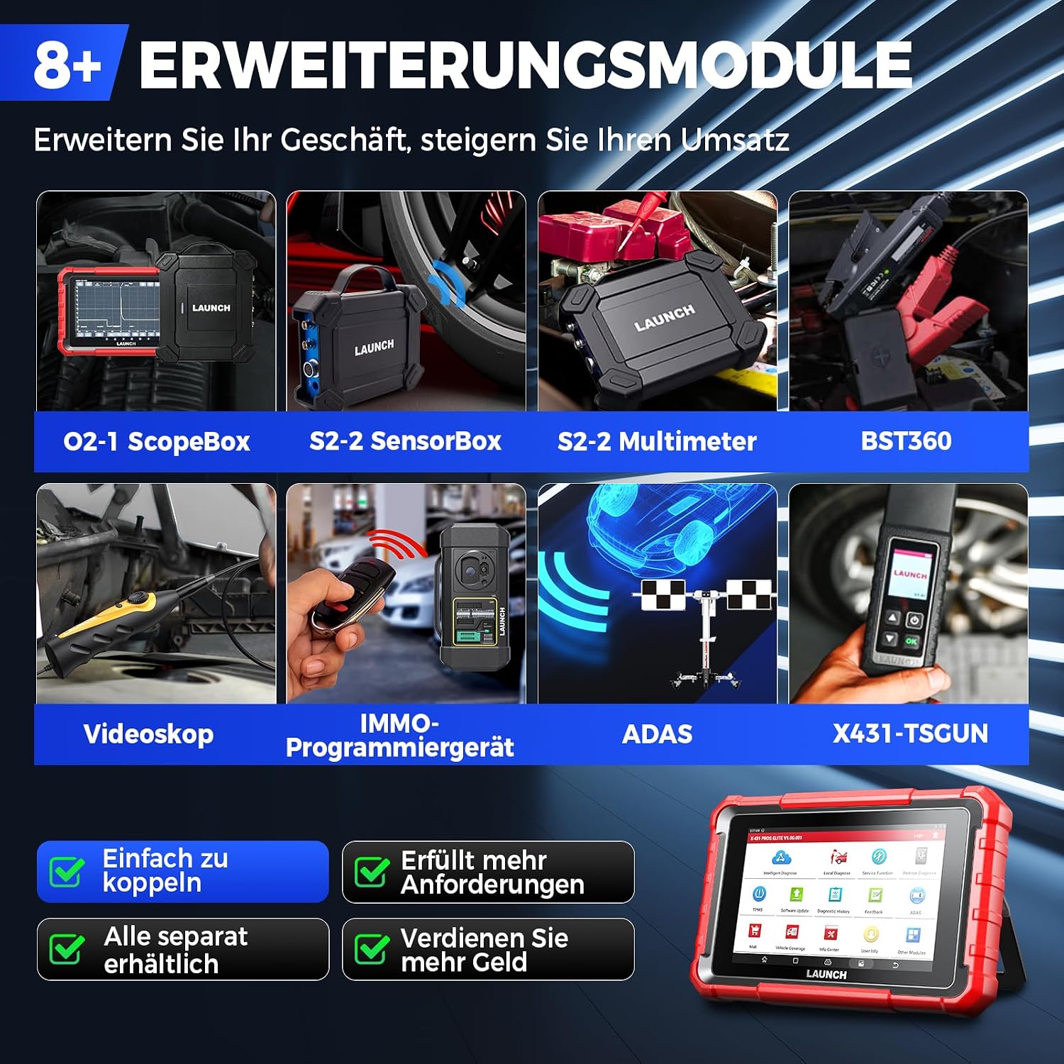 Thumbnail 5 de Launch X431 PROS Elite OBD2 Diagnosegerät