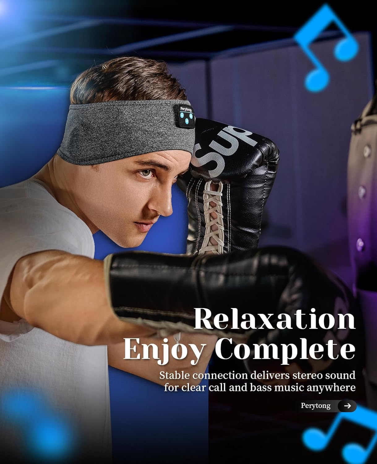 Thumbnail 4 de Perytong Bluetooth Sleeping Headphones Headband (Darkgray) with Built-In Speakers