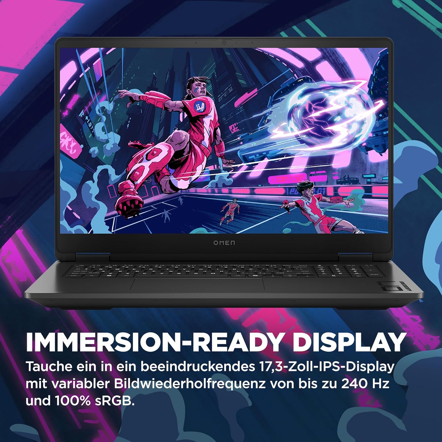Thumbnail 1 de HP OMEN Gaming Laptop (17,3 Zoll, FHD, 144 Hz) mit Ryzen 7 8845HS und RTX 4060