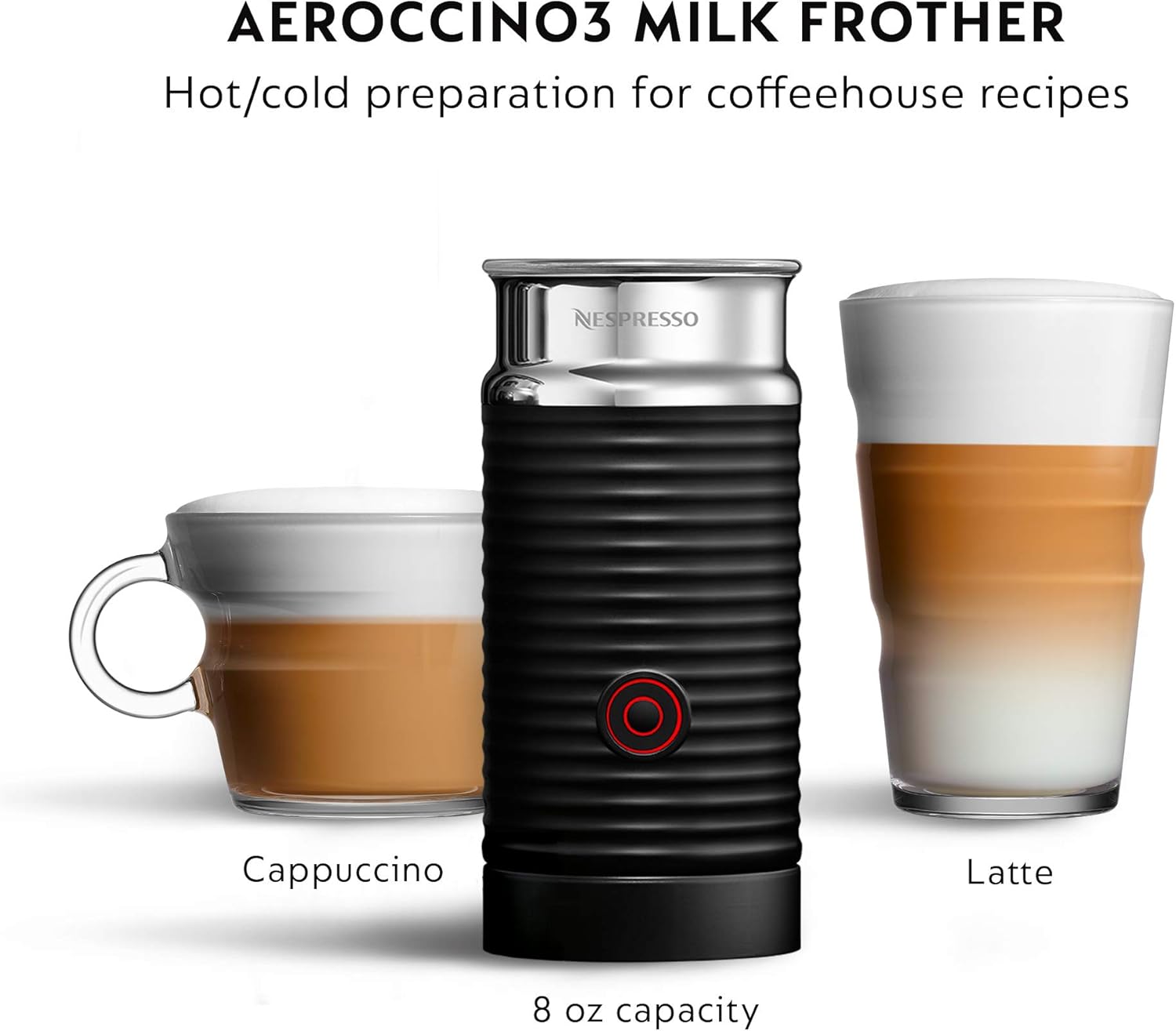 Thumbnail 5 de Nespresso Vertuo Plus Deluxe Coffee & Espresso Maker (with Aeroccino Milk Frother) by De’Longhi, Matte Black
