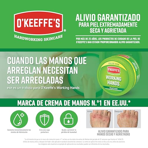 Thumbnail 4 de O'Keeffe's Crema de Manos Working Hands 96 G Tarro 💧