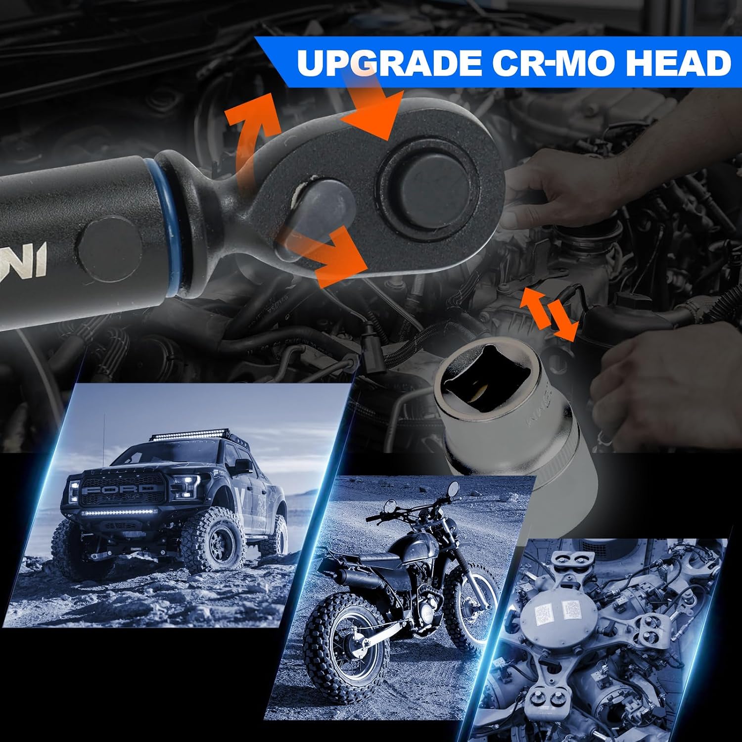 Thumbnail 6 de INGJER Upgrade Mini 1/4 Torque Wrench – Dual-Direction, 3–25 NM, 72-Tooth for Bike & Motorcycle