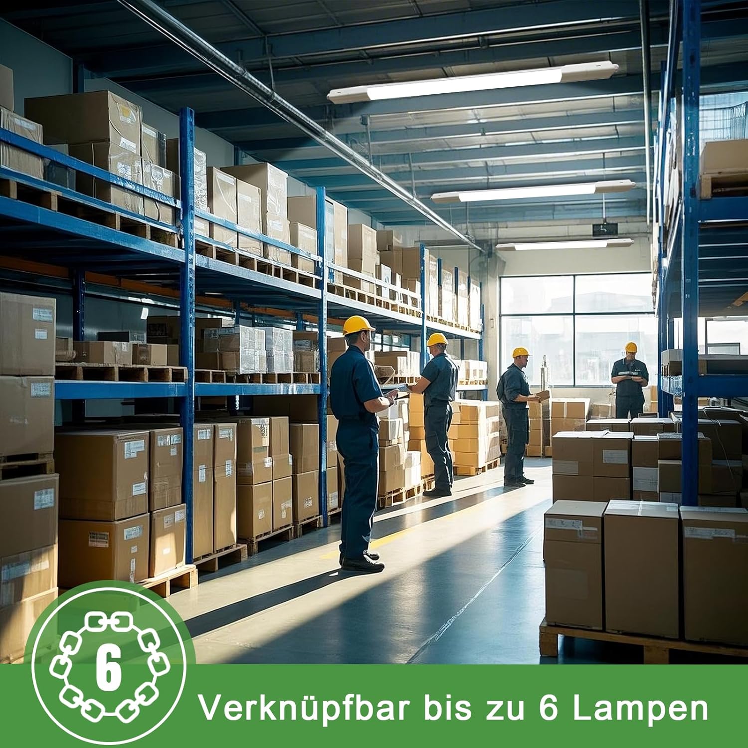 Thumbnail 2 de TONFFI 5 Stück LED Feuchtraumleuchte 150 cm – IP65, 4000 K, 60 W, verknüpfbar