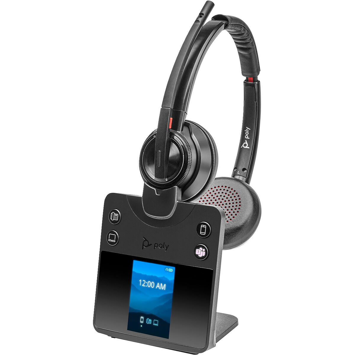 Detalle 2 de Auriculares Poly inalámbricos DECT y Bluetooth con cancelación de ruido (Negro) para oficina