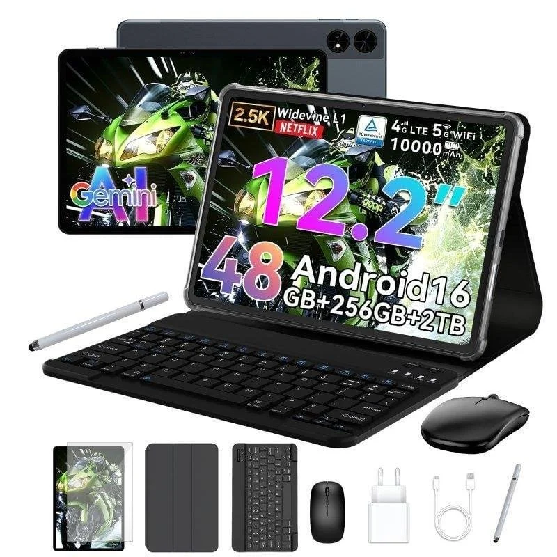 Detalle de tabwee T60 4G 12,2" con teclado y stylus, 48GB + 256GB