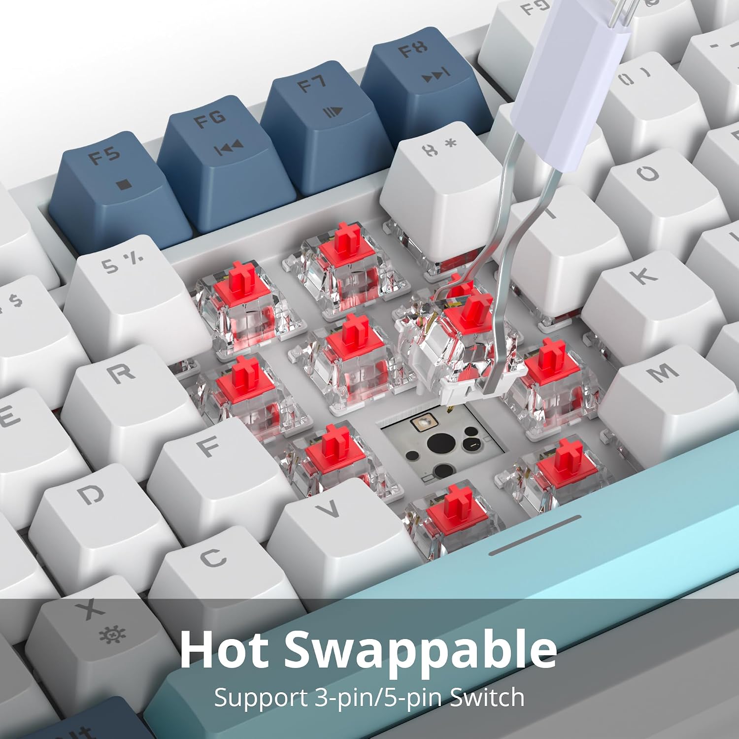 Thumbnail 3 de SbocKeeb V400 75% Mechanical Gaming Keyboard, 82-Key RGB, Hot-Swappable