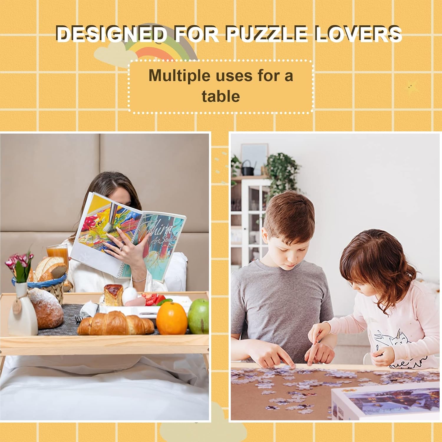 Thumbnail 6 de Yacona Puzzle Board 1500 Pieces: Folding Table with Drawers & Cover
