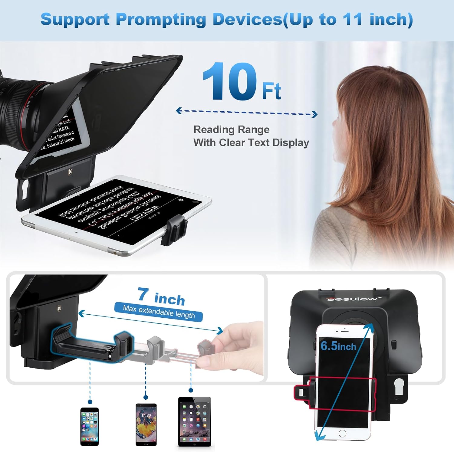 Detalle 2 de Desview T3 Teleprompter 10 Zoll