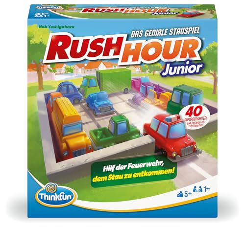 Detalle 2 de ThinkFun Rush Hour Junior – Logikspiel ab 5 Jahre, Denkspiel für 1 Spieler