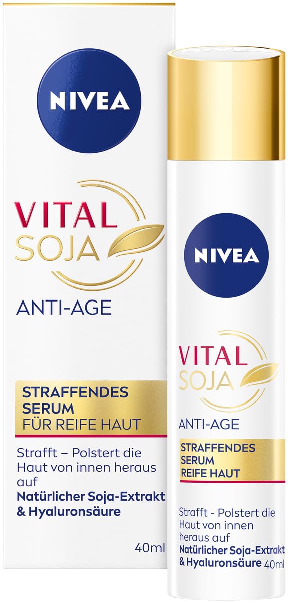 Detalle de NIVEA Vital SOJA Anti-Age Straffendes Serum – Feuchtigkeit und Straffung für reife Haut (40 ml)