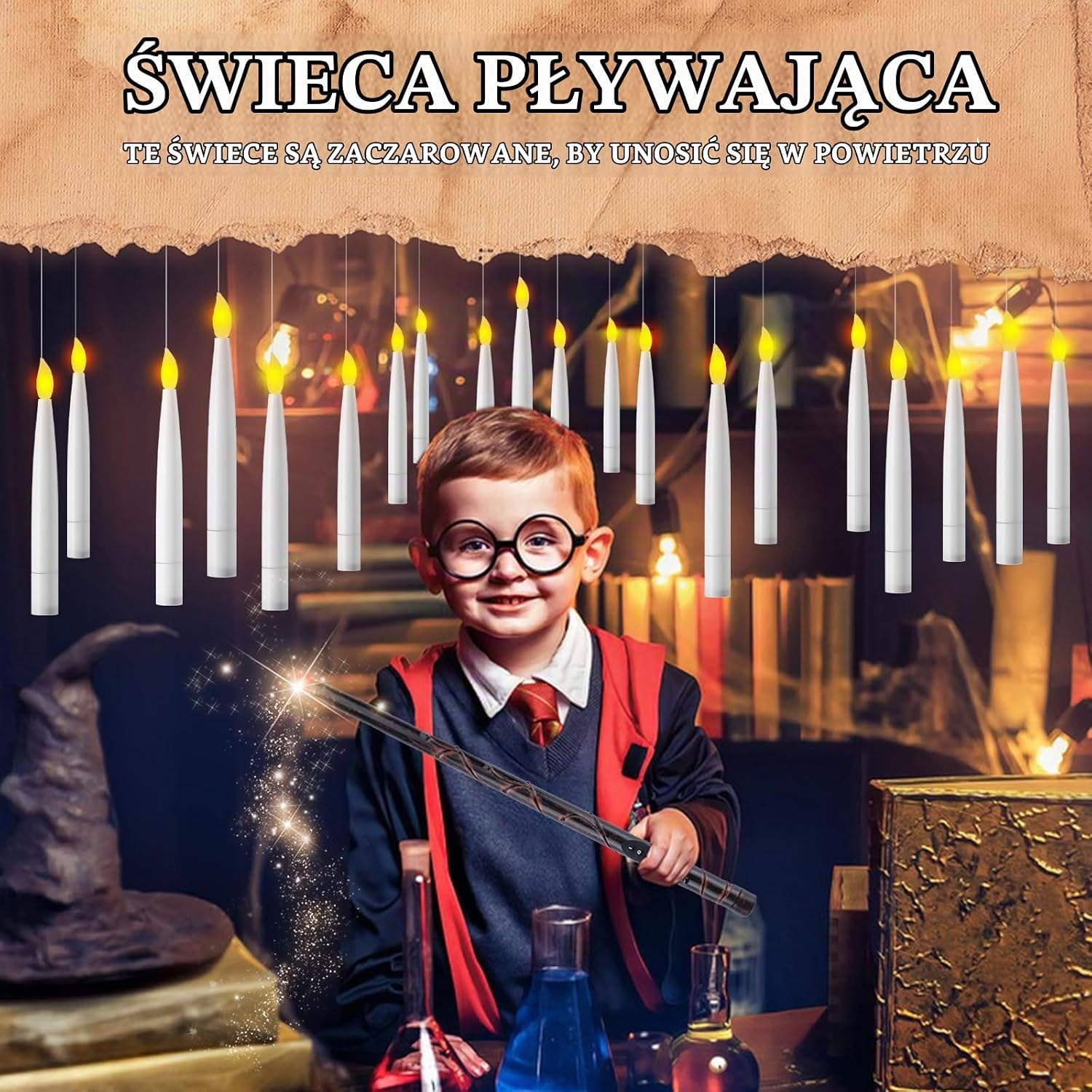 Thumbnail 5 de EXTSUD pływające świece LED, 20 sztuk z różdżką-pilotem i timerem 6 h