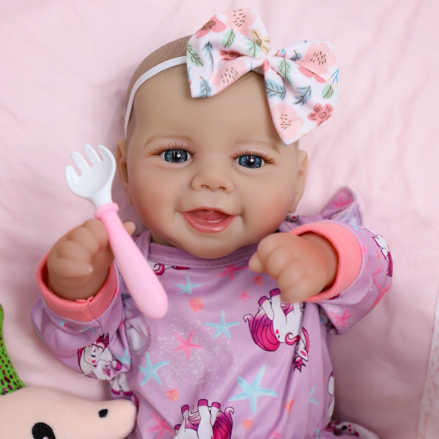 Thumbnail 3 de SCOM Baby Doll Girl, 18-inch Realistic Soft Body Doll with Accessories