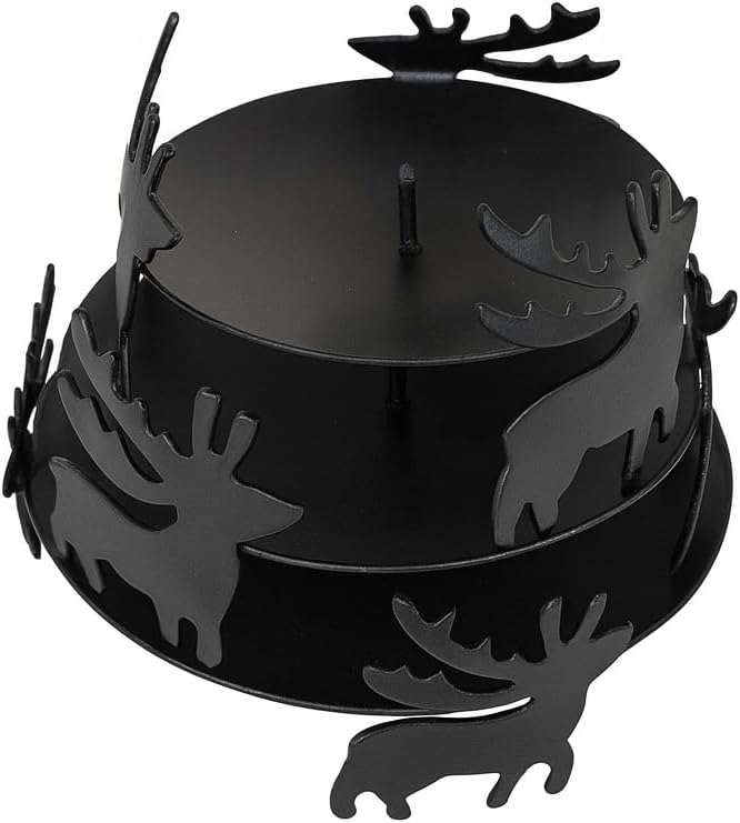 Thumbnail 3 de Reindeer Pillar Candle Holder Set 3-Piece