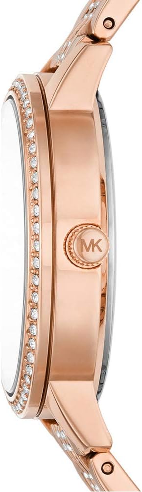 Thumbnail 2 de Michael Kors Montre Melissa pour Femme – Montre quartz 3 aiguilles, bracelet acier inoxydable, cadran rose gold, 36 mm
