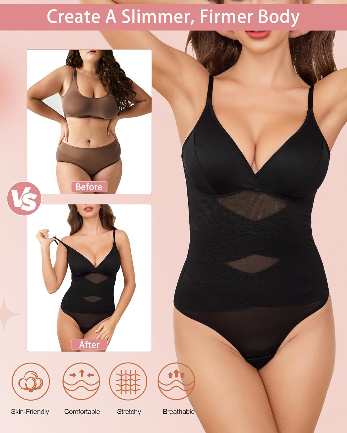 Detalle 2 de Vlazom Body Modellante Donna Effetto Pancia Piatta