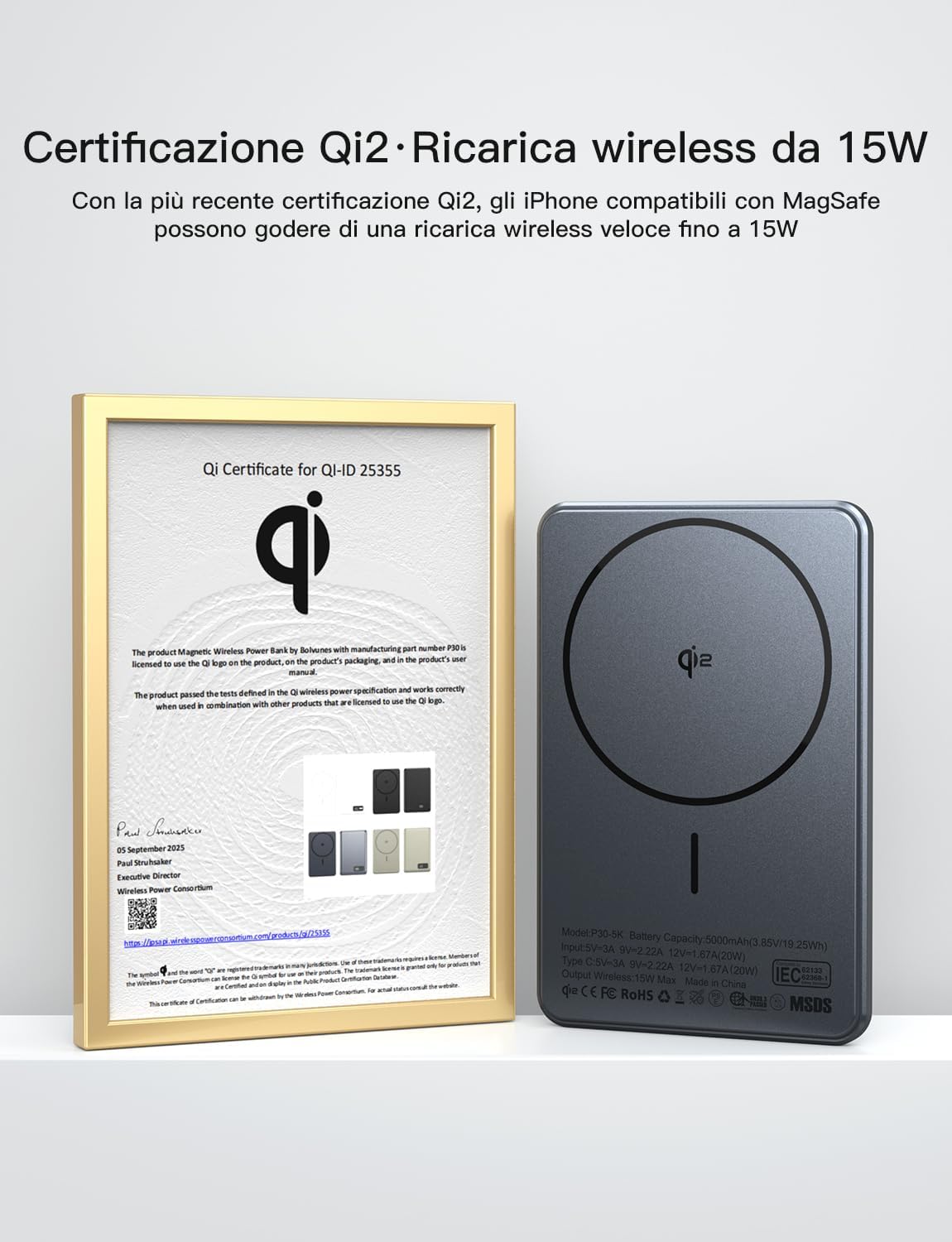 Detalle 2 de Power Bank 5000mAh MagSafe 15W per iPhone