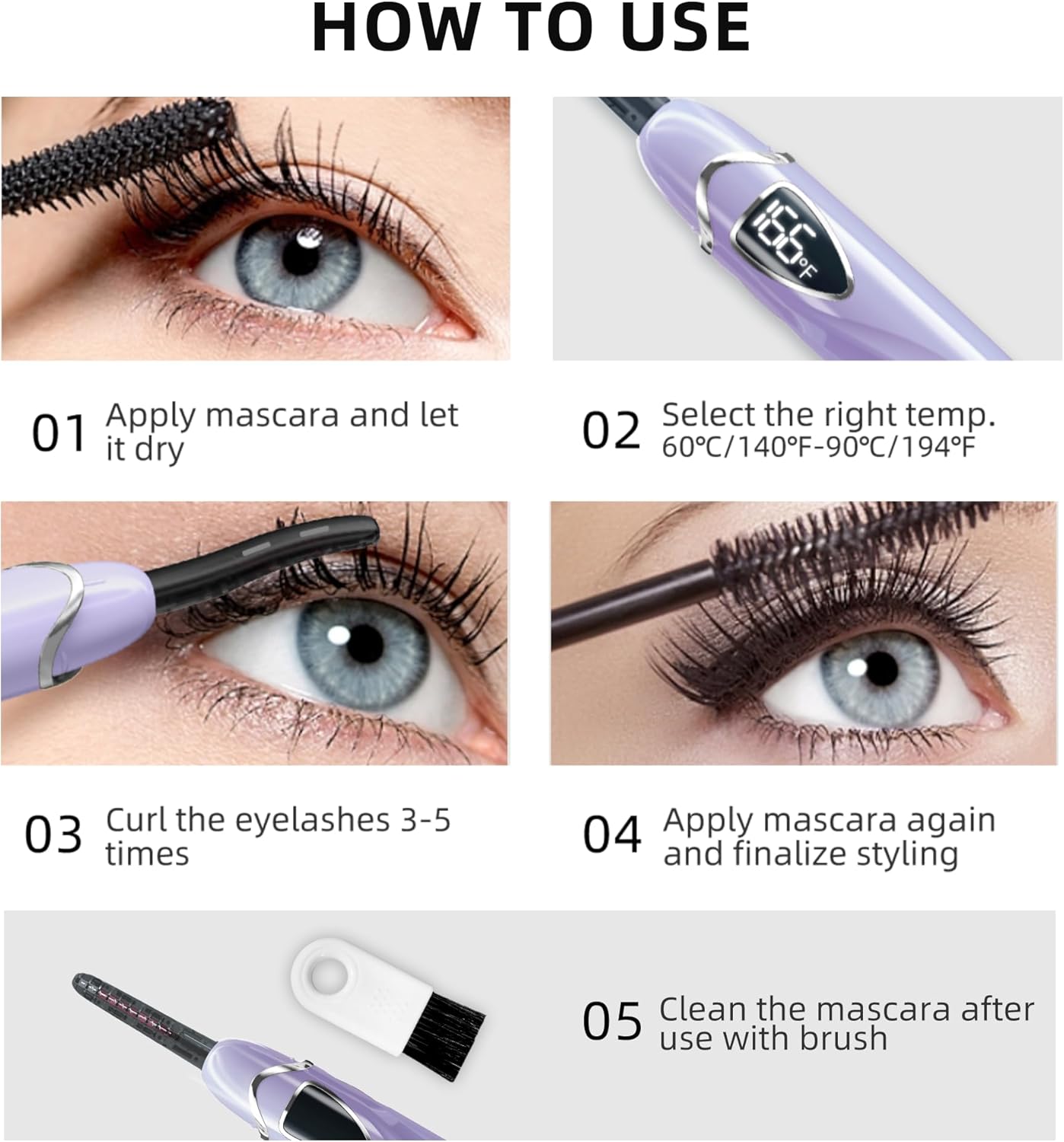 Thumbnail 6 de EYECURL Heated Eyelash Curler (S600-148MM) – Violet/Silver