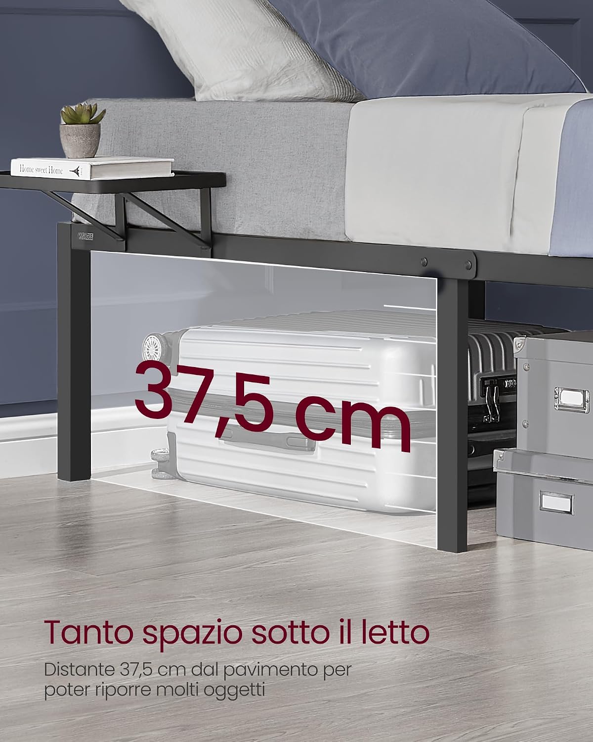 Thumbnail 6 de VASAGLE RMB091B01 Struttura Letto Singolo 90x190 cm