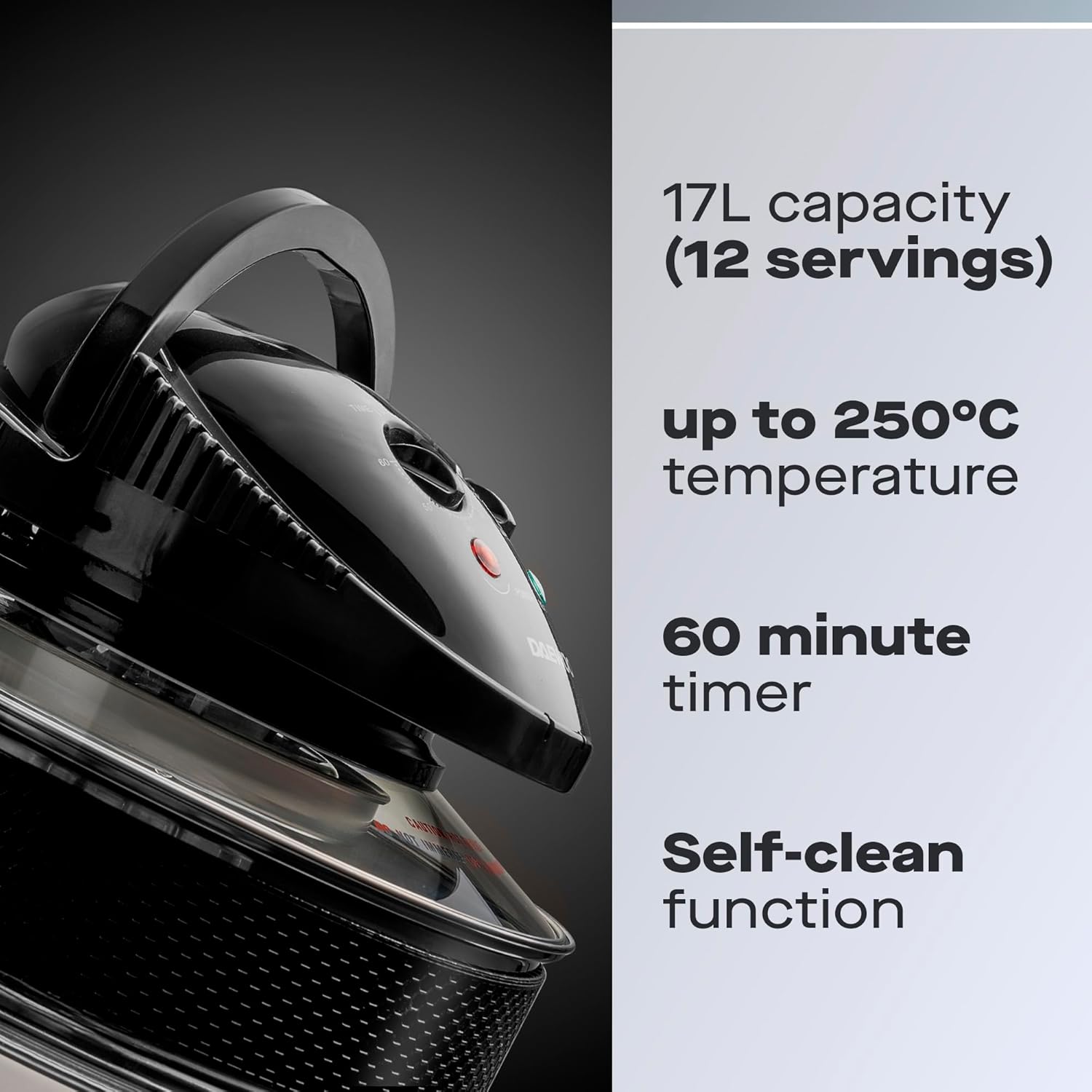 Thumbnail 1 de Daewoo 17L Halogen Air Fryer Oven with Extender Ring (2025) – Large Family Capacity