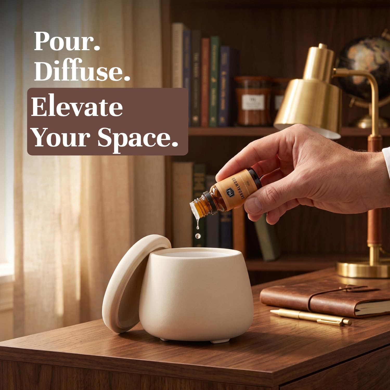 Detalle 2 de P&J Trading Fragrance Oils for Diffusers Gift Set: Cedar, Sandalwood & More