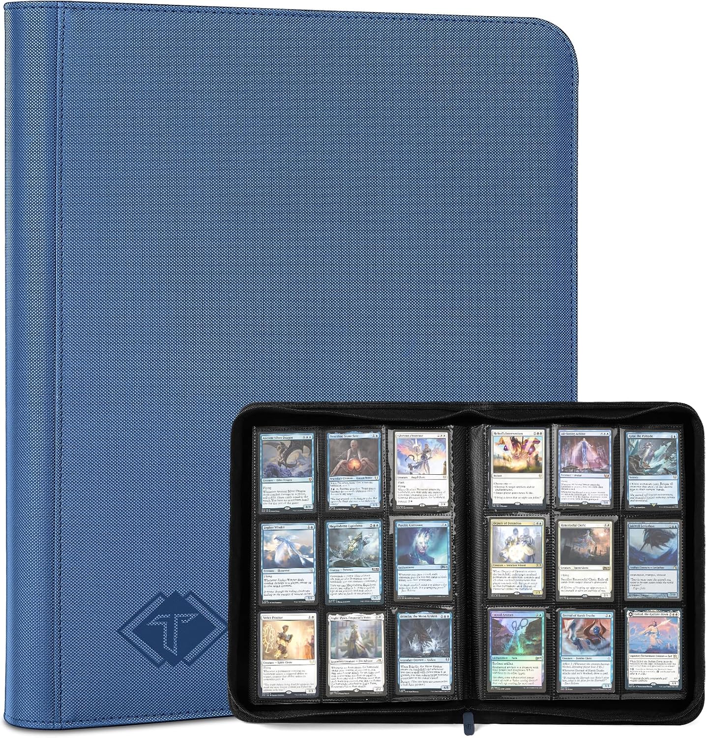 Detalle de Trading Card Binder 432-Pocket Album (Blue) – 9-Slot Pages for MTG and Sports Cards