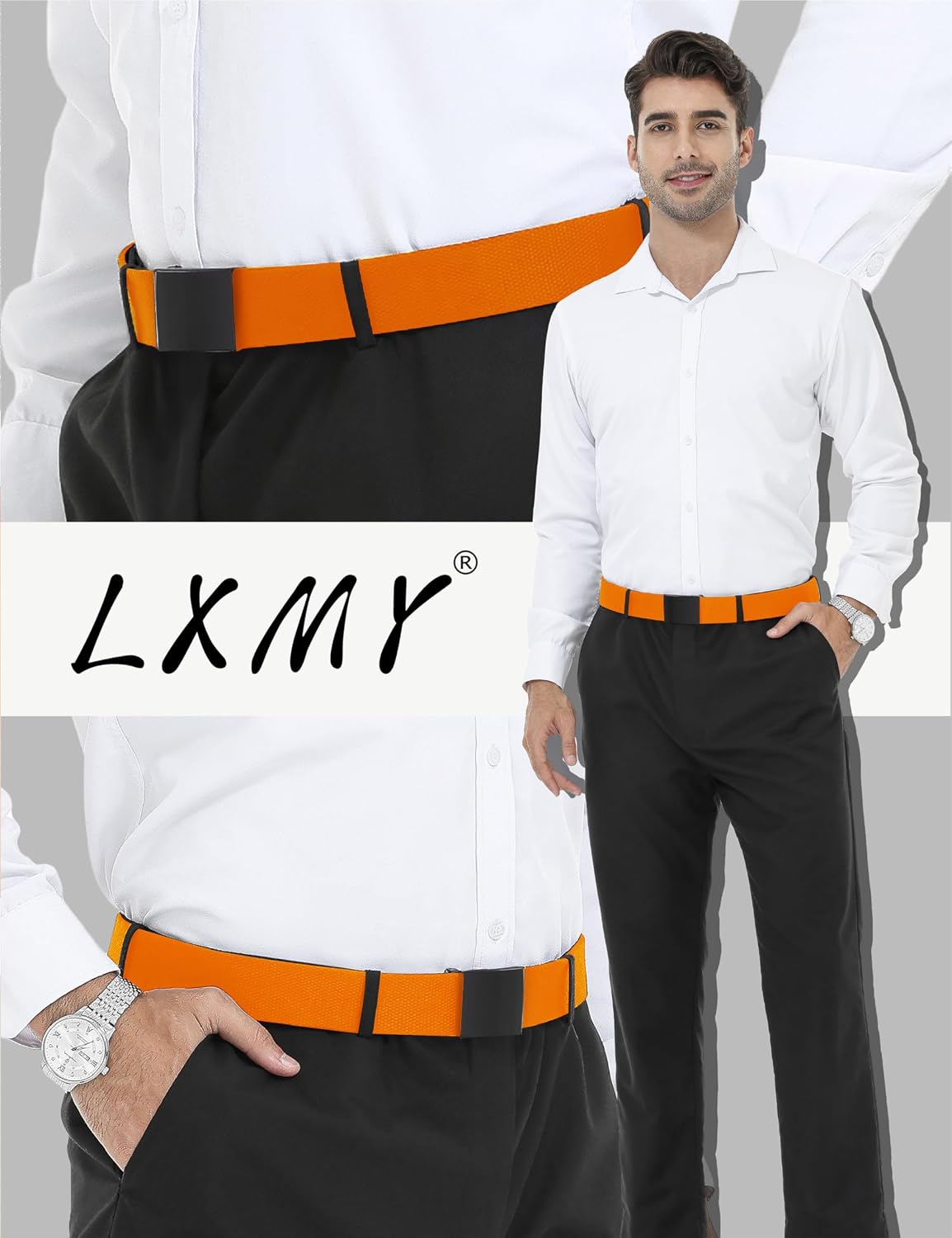 Thumbnail 5 de LXMY Ceinture Homme Tissu sans trous