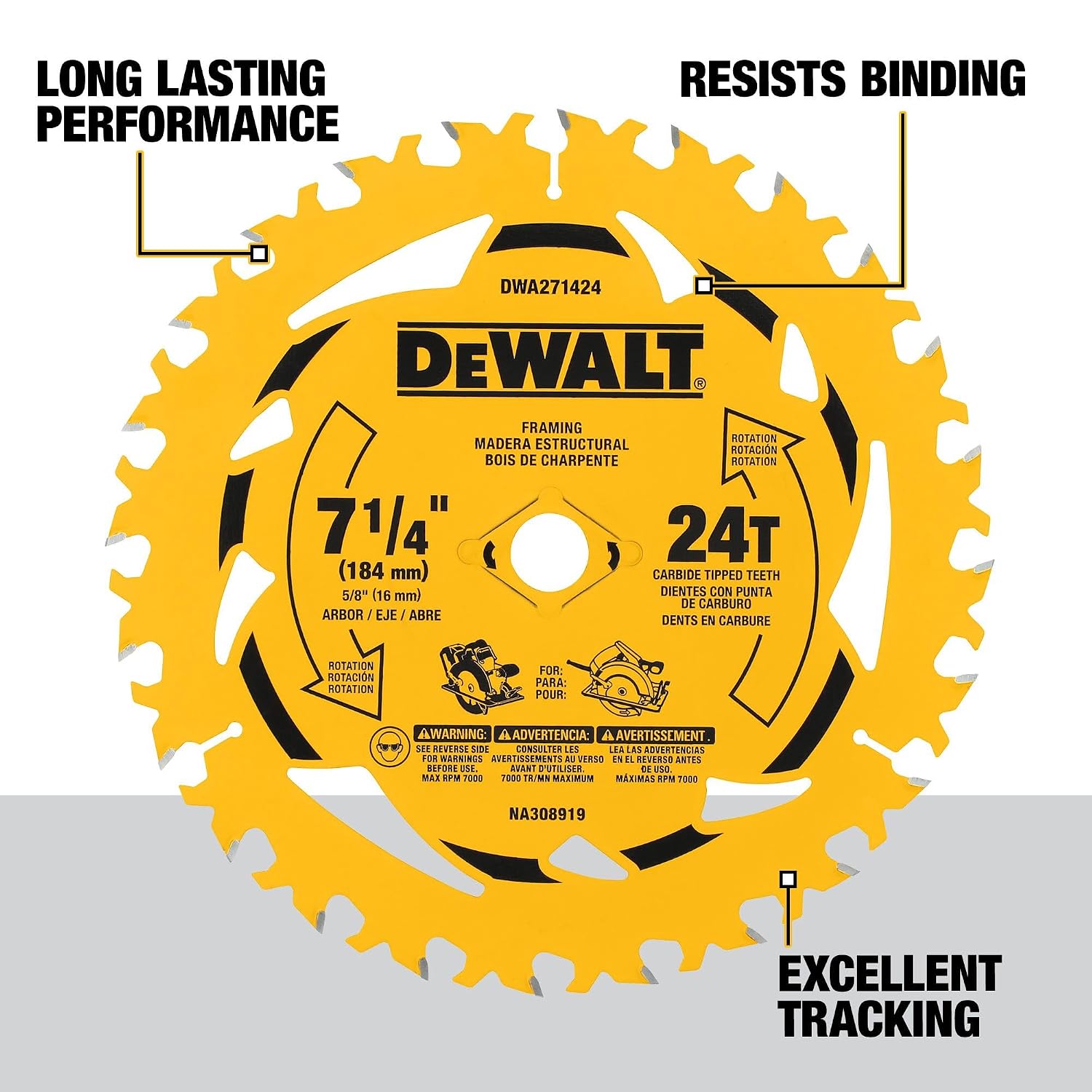 Detalle 2 de DEWALT Circular Saw Blade 7-1/4 Inch