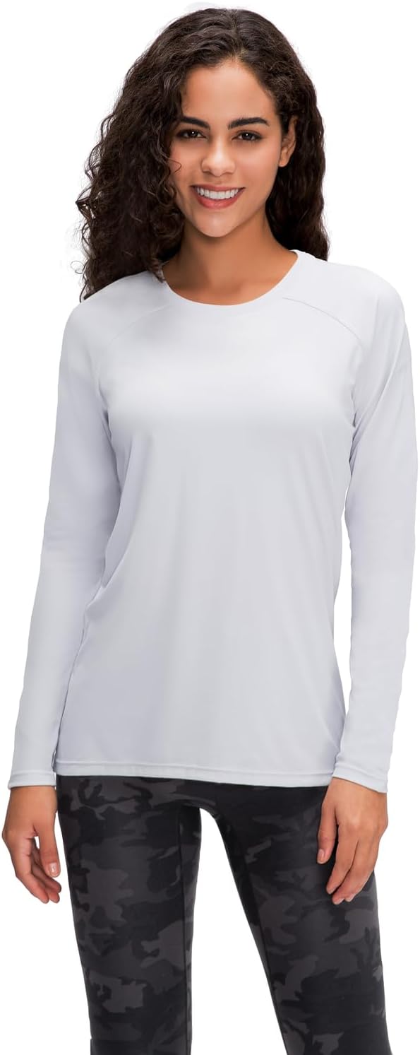 Detalle de Damen 3er Pack Langarmshirt Funktionsshirt mit UPF 50+ Sonnenschutz (85% Polyester/15% Elasthan)