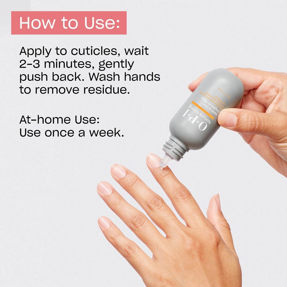 Detalle 2 de OPI Nature Strong Skincare nail and cuticle serum: night balm, remover gel and nourishing treatment