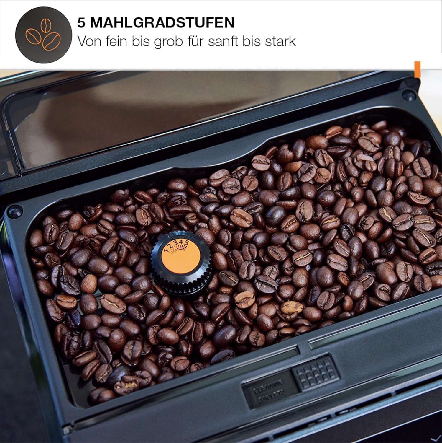 Thumbnail 3 de KRUPS Evidence One Kaffeevollautomat EA895N10 (One-Touch-Cappuccino) mit Milchschlauch und 12 Heißgetränken