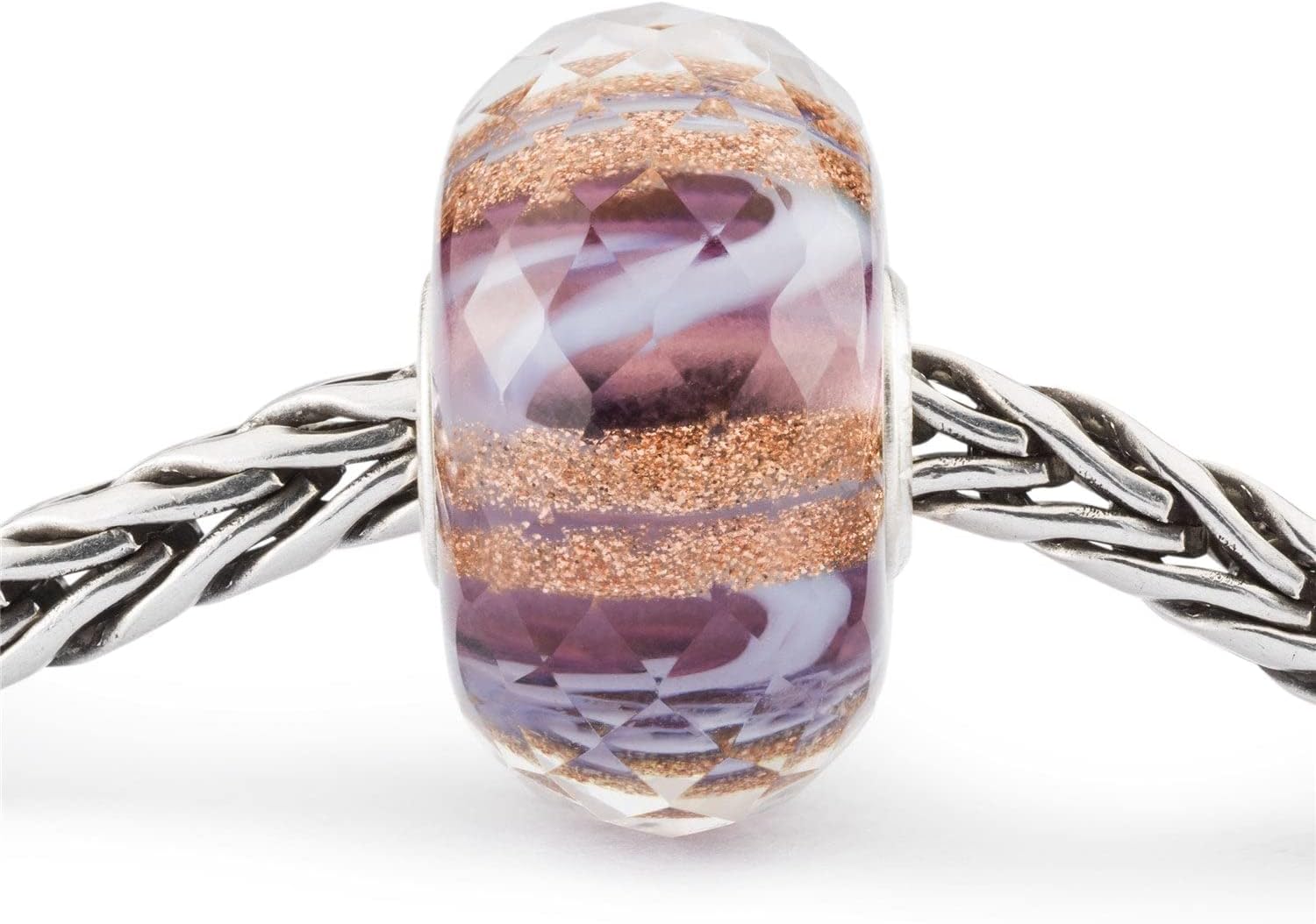 Detalle 1 de Trollbeads Melodia in perla di vetro viola TGLBE-30102