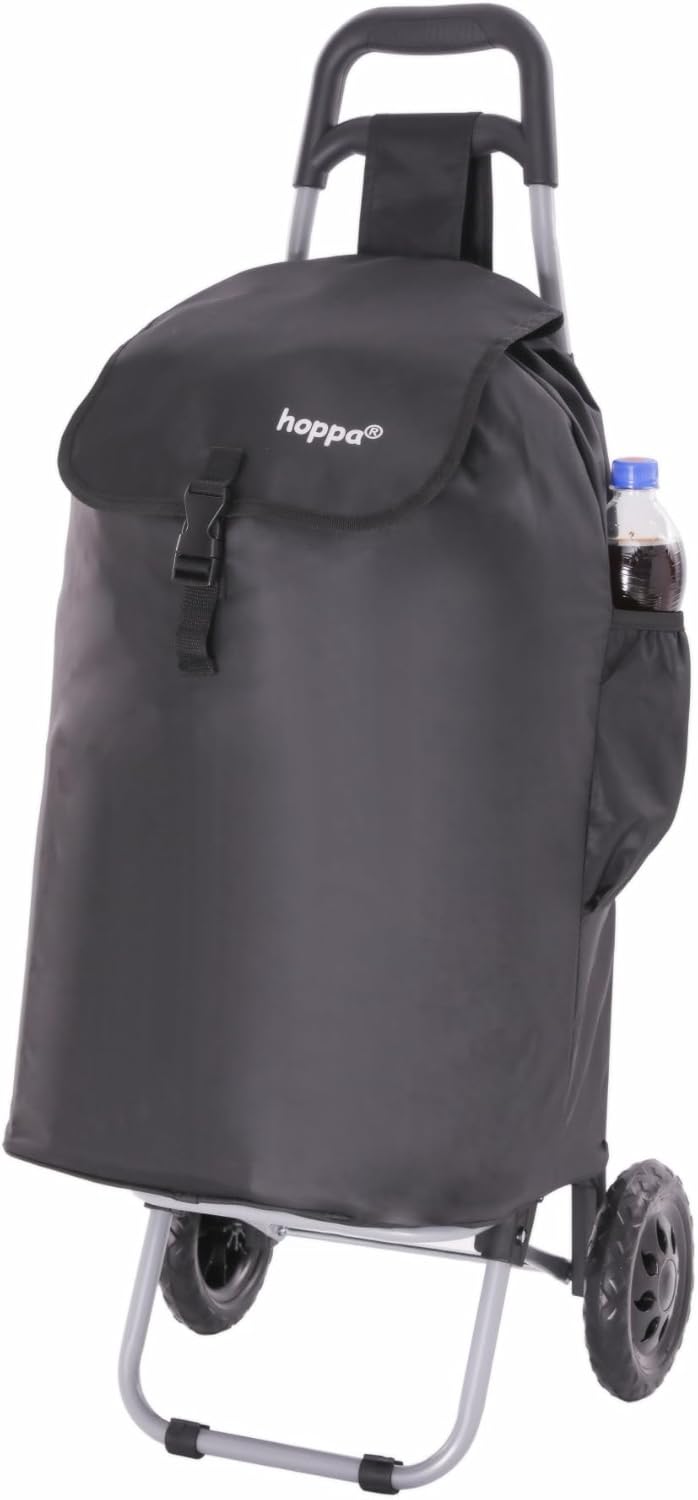 Thumbnail 3 de Hoppa Shopping Trolley on Wheels (57L) Foldable 2 Wheel Grocery Cart with Secure Lid