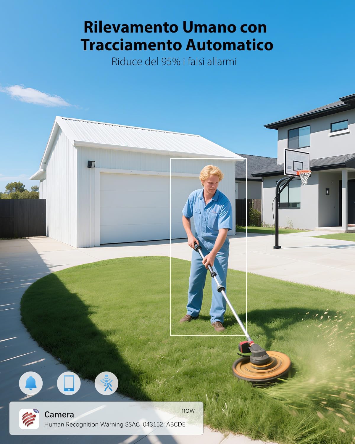 Thumbnail 2 de Ctronics PoE Telecamera Wi-Fi Esterno Doppio Obiettivo: Sorveglianza 360° con Tracciamento AI