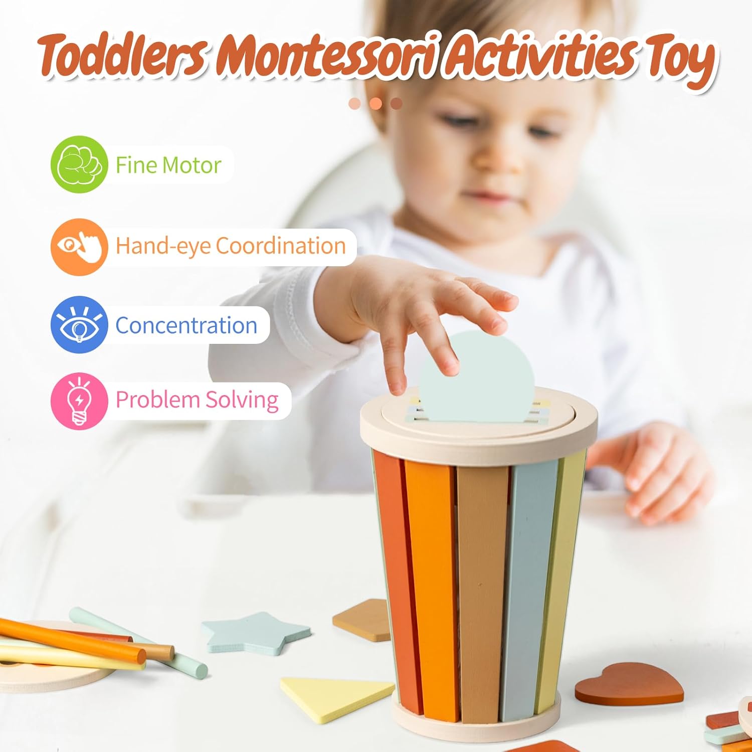 Detalle 2 de Smartwo Wooden Montessori Sorters & 18 pieces