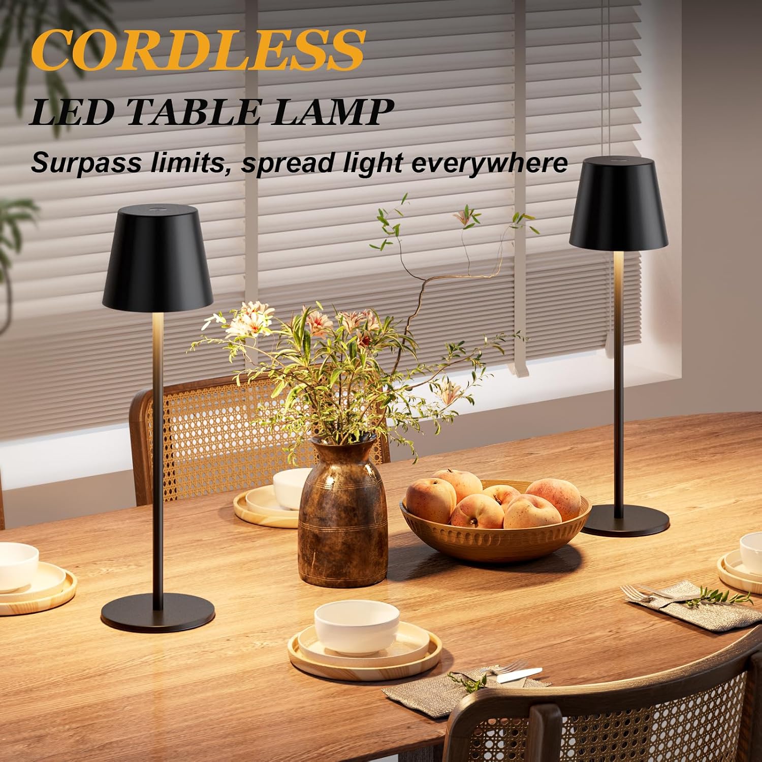 Thumbnail 3 de Kakanuo KK-LED3-01 Rechargeable Table Lamps, 2-Pack with Touch Dimming