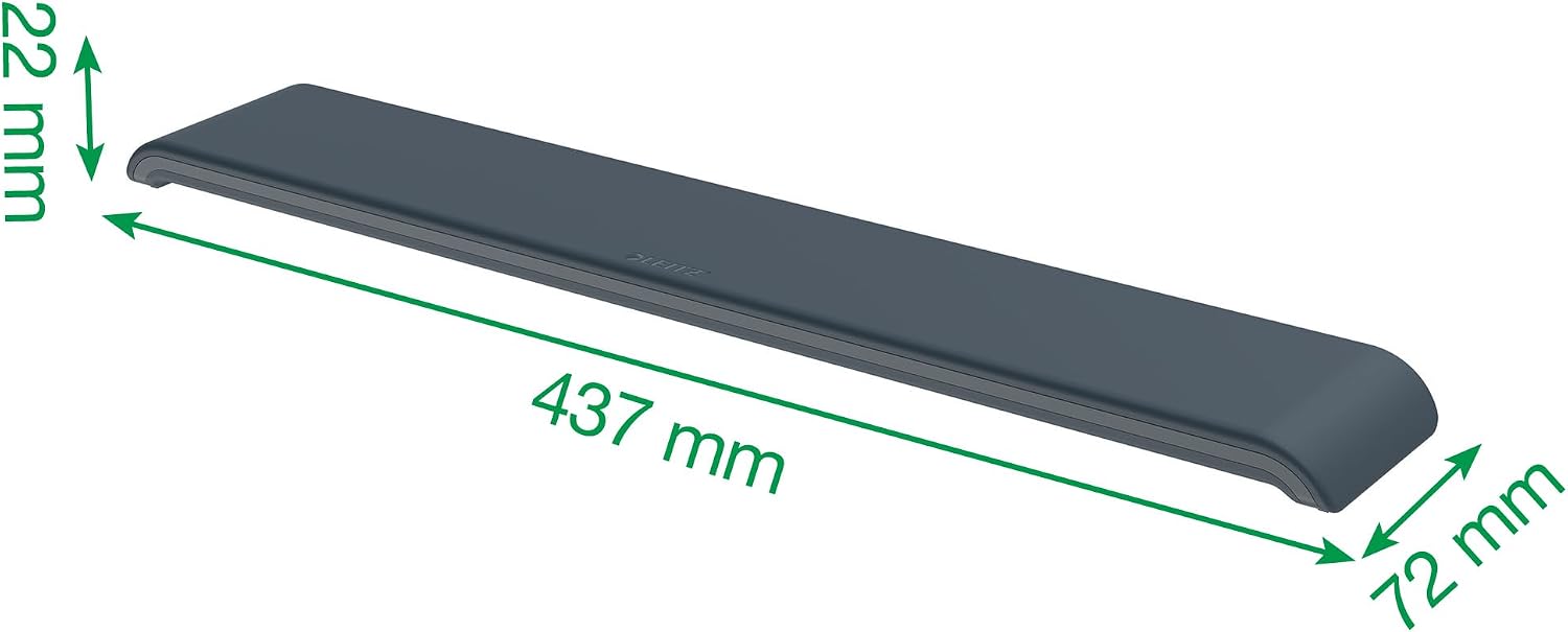 Thumbnail 4 de Leitz Ergo Poggiapolsi da Tastiera Ergonomico Regolabile Imbottito in Gomma Piuma – Grigio Velluto, 71 x 22 x 437 mm