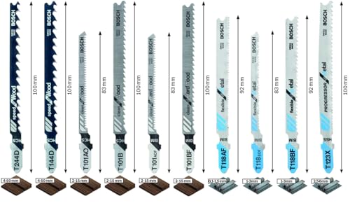 Thumbnail 2 de Bosch Hojas de sierra de calar básica para metal y madera, 10 unidades 🛠️