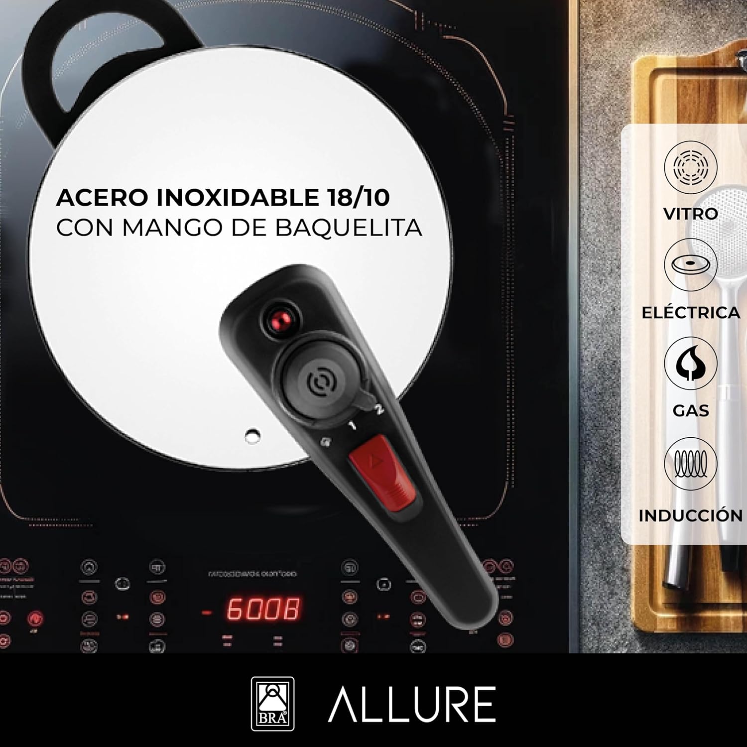 Thumbnail 1 de BRA A185805 Allure Set de ollas a presión rápida 🍲