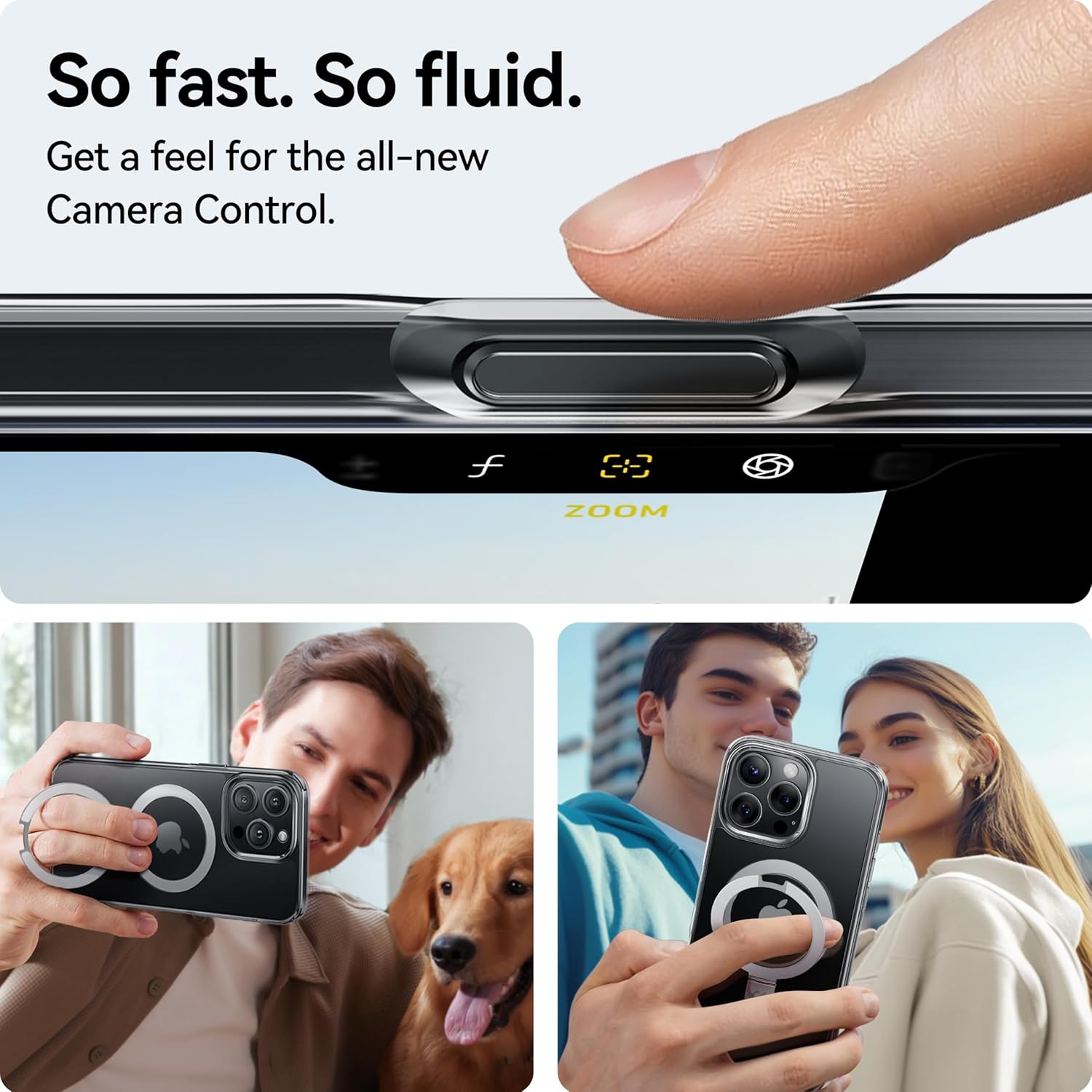 Thumbnail 6 de CASEKOO Ultra Magnetic iPhone 16 Pro Max Case with Invisible Stand (MagSafe Compatible, 16FT Protection) – Clear Slim Cover