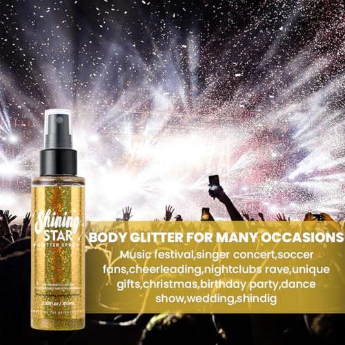 Thumbnail 6 de Mikloven Gold Glitter Shimmer Spray 100ml — Waterproof & Sweat-Resistant